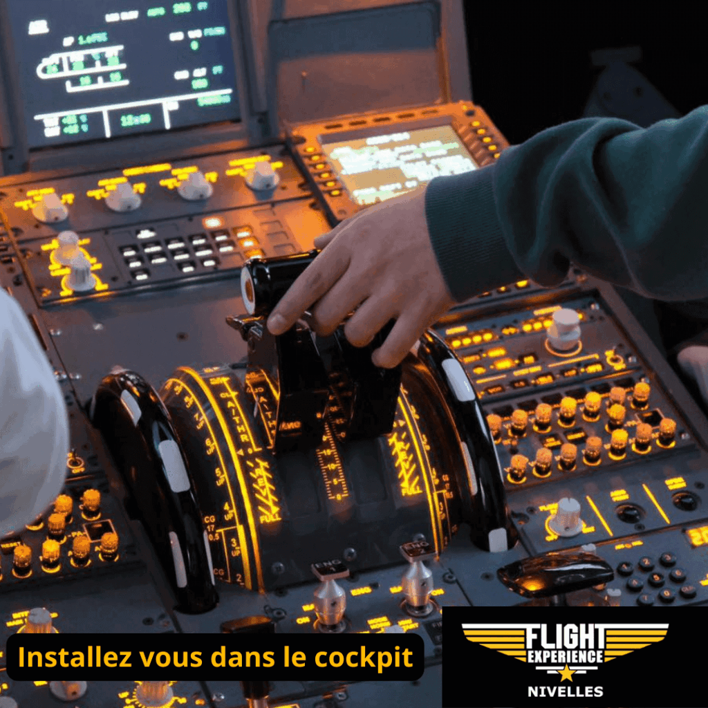 Simulateur de vol AIRBUS. En vol avec la pilote