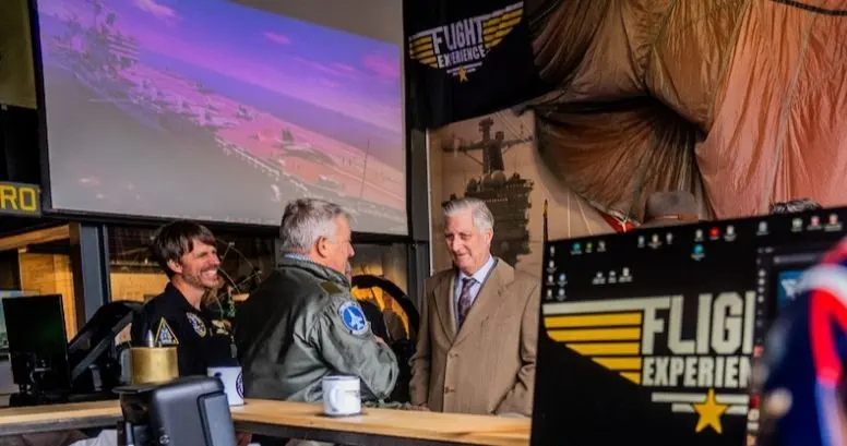 King Philip at Flight Experience Nivelles